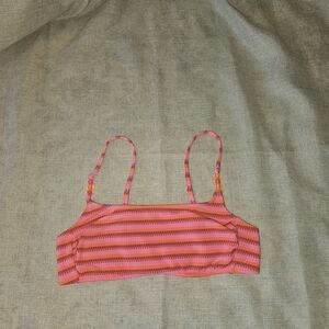 Wild Fable Orange and Pink Striped Bralette